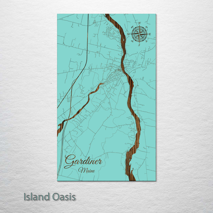 Gardiner, Maine Street Map