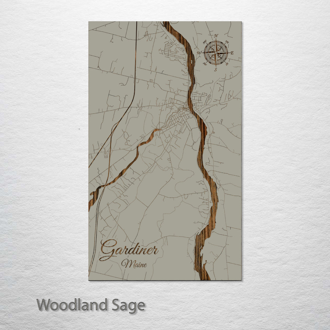 Gardiner, Maine Street Map