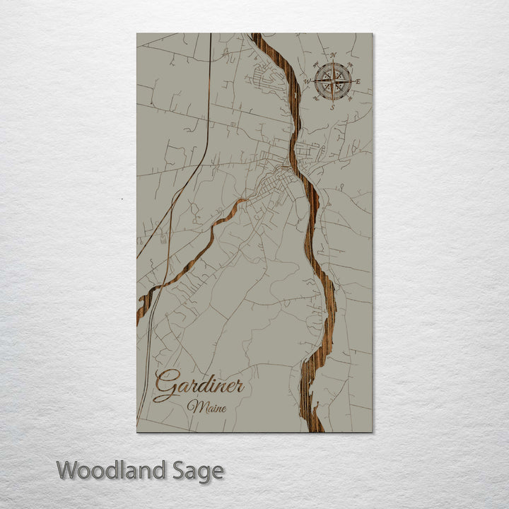 Gardiner, Maine Street Map