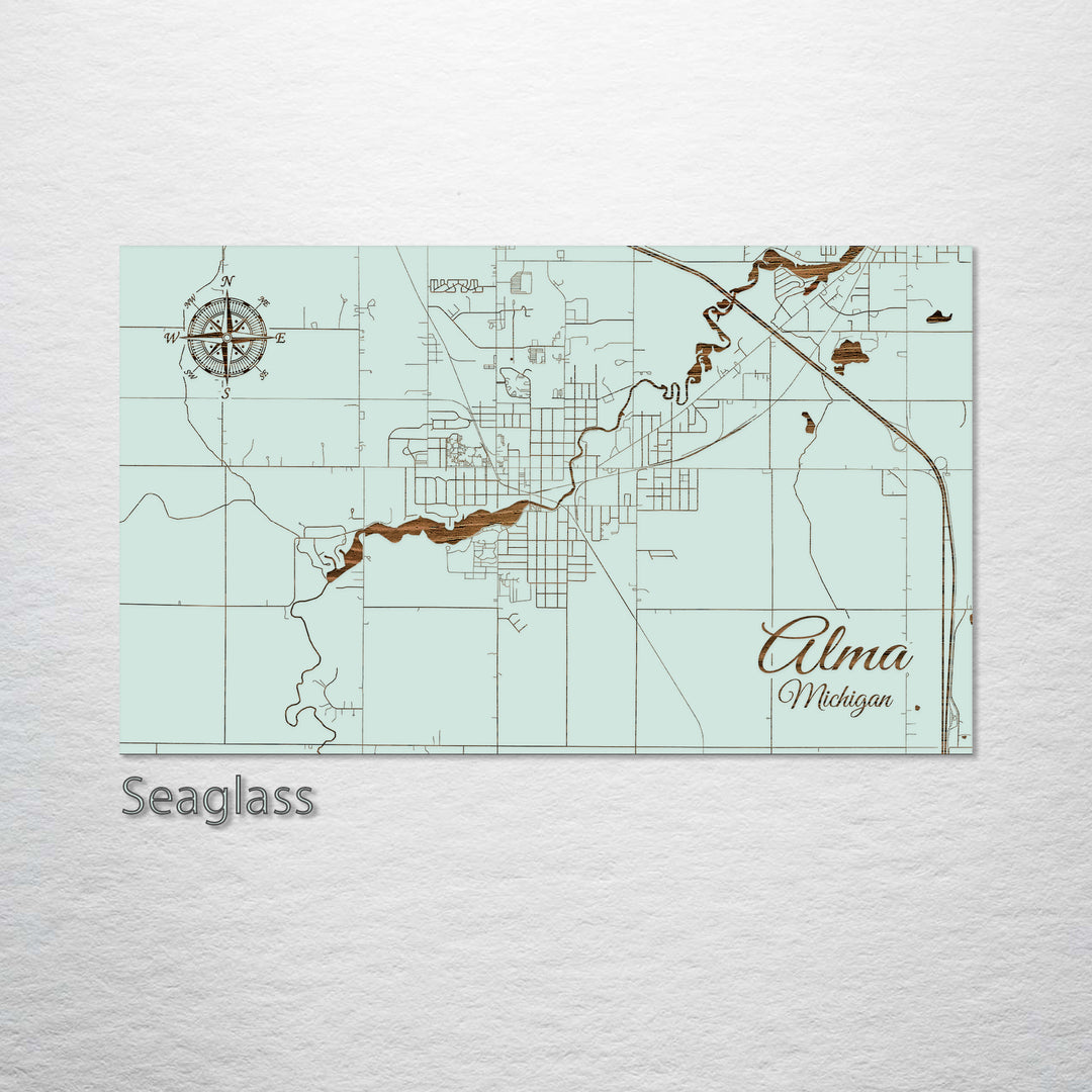 Alma, Michigan Street Map