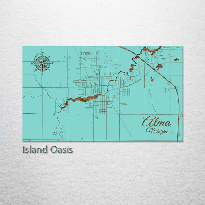 Alma, Michigan Street Map