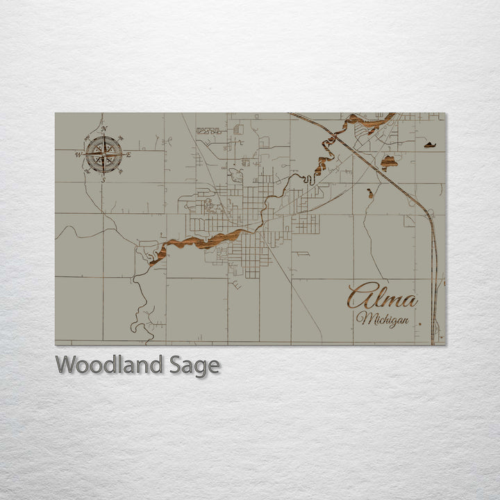 Alma, Michigan Street Map
