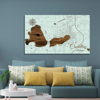Cadillac, Michigan Street Map