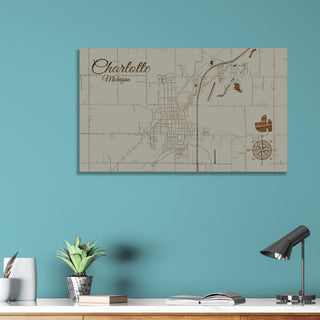 Charlotte, Michigan Street Map