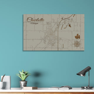 Charlotte, Michigan Street Map