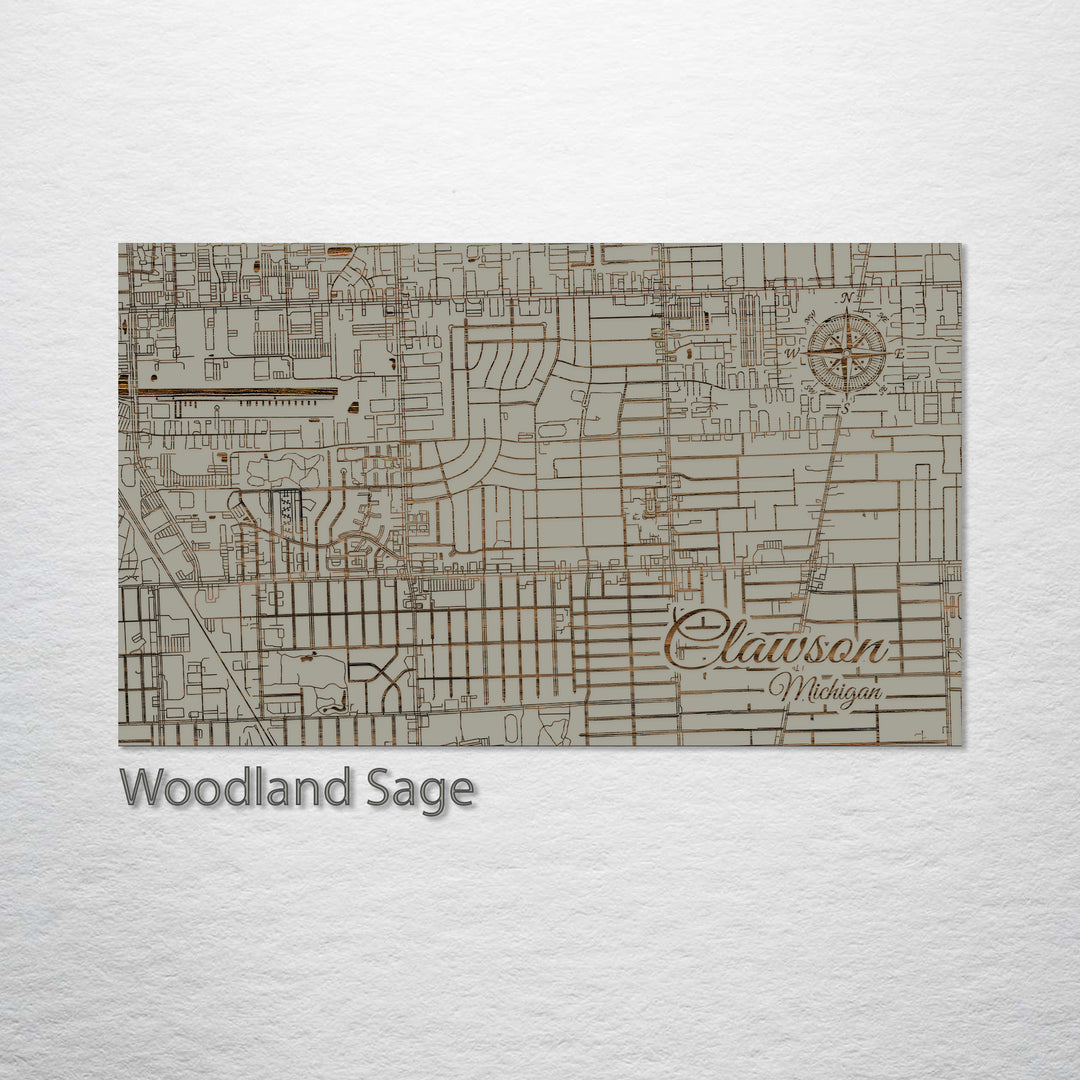 Clawson, Michigan Street Map