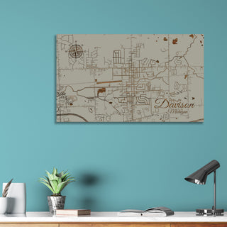 Davison, Michigan Street Map