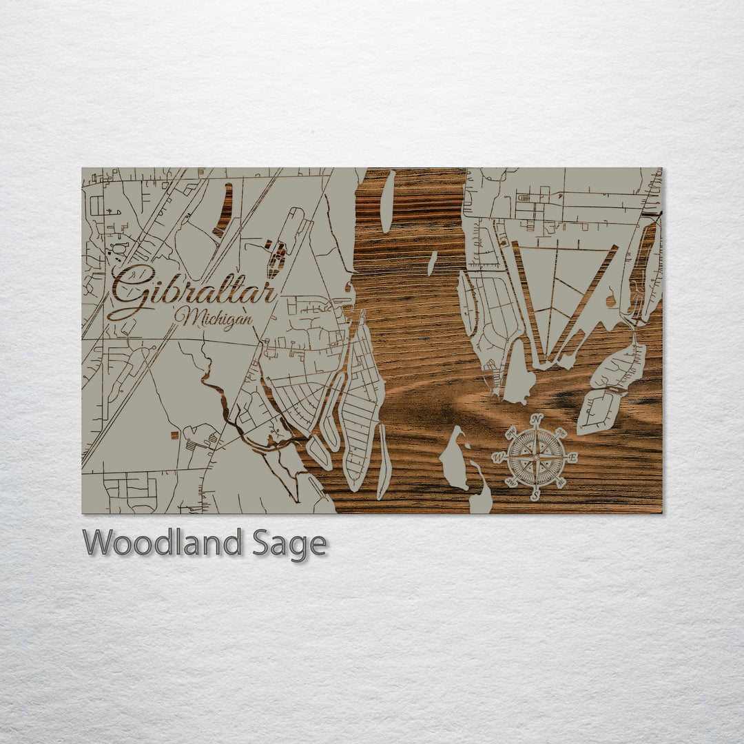 Gibraltar, Michigan Street Map