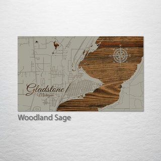 Gladstone, Michigan Street Map