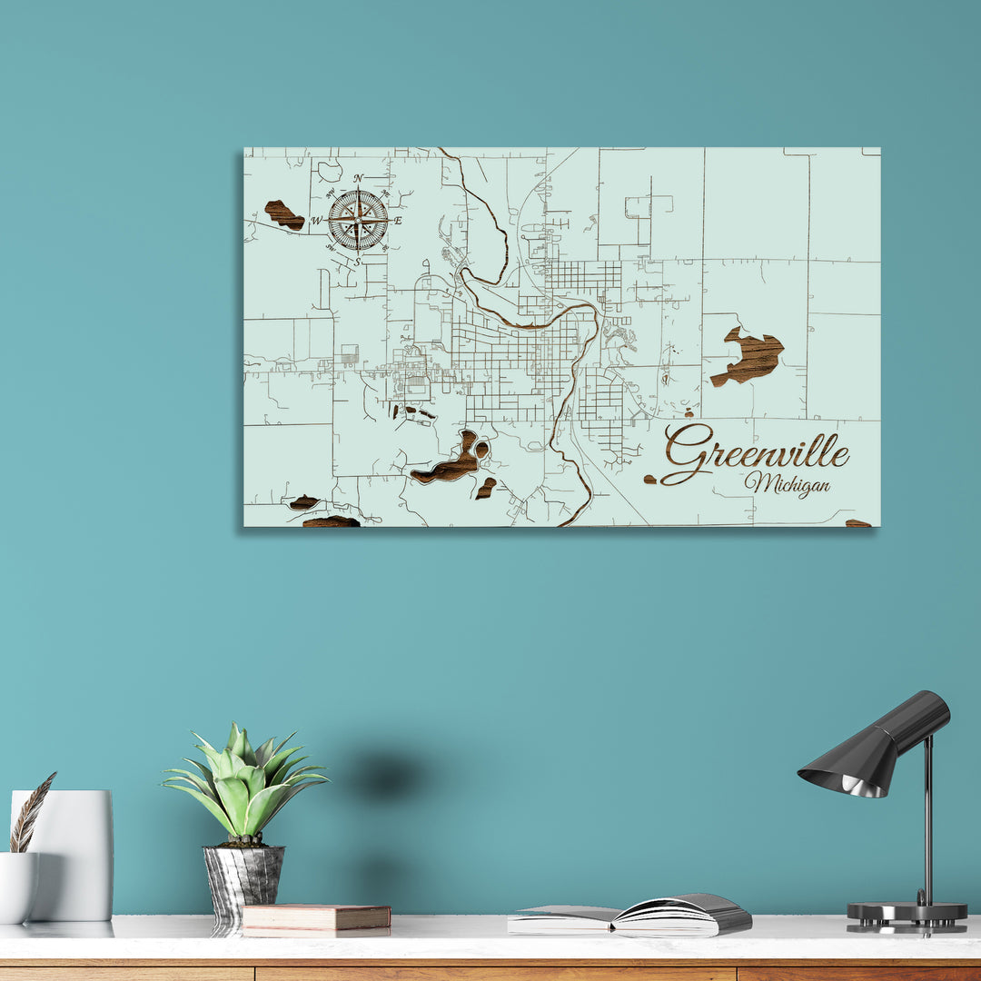 Greenville, Michigan Street Map
