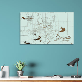Greenville, Michigan Street Map