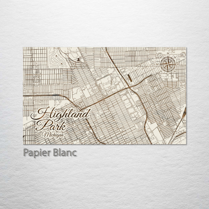 Highland Park, Michigan Street Map