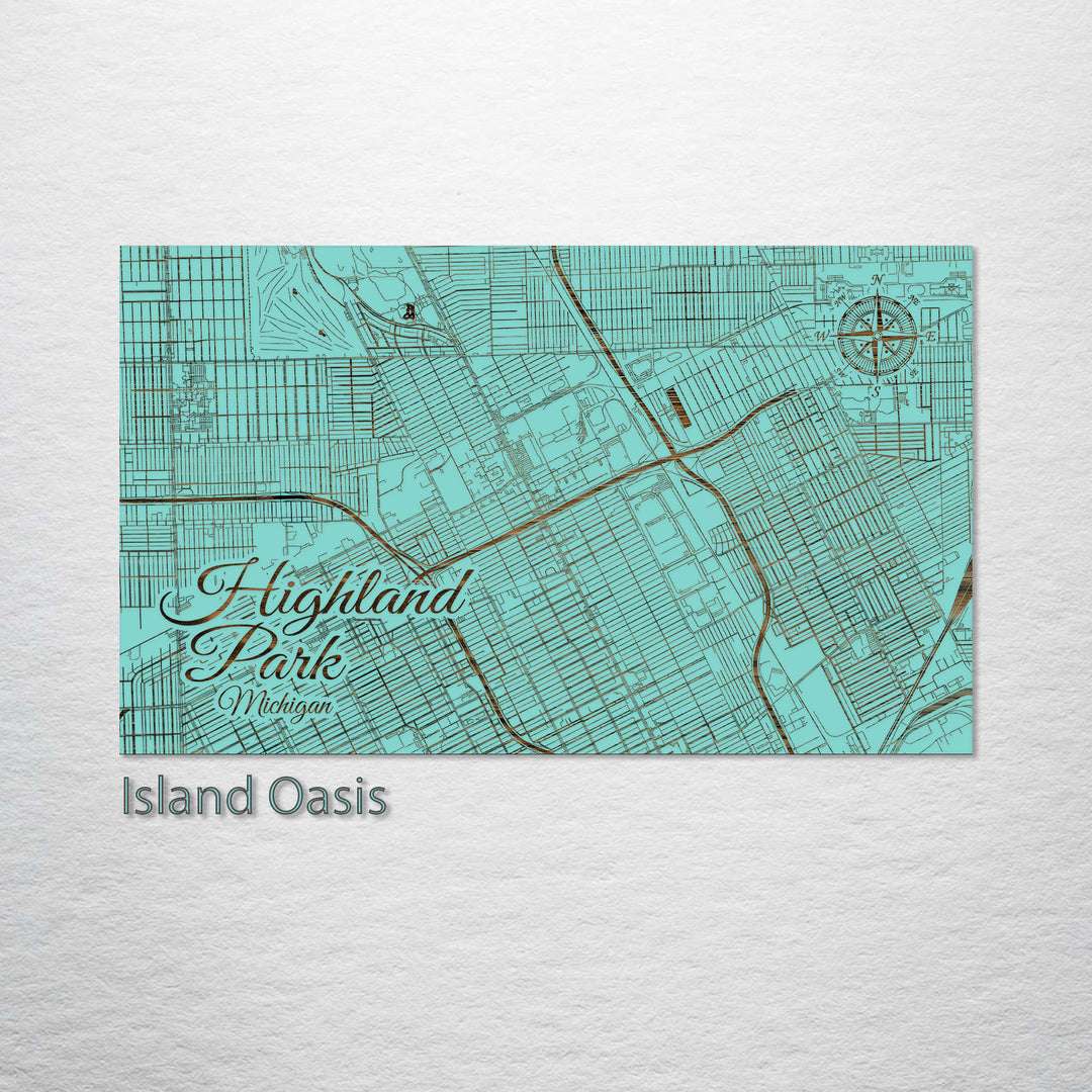 Highland Park, Michigan Street Map