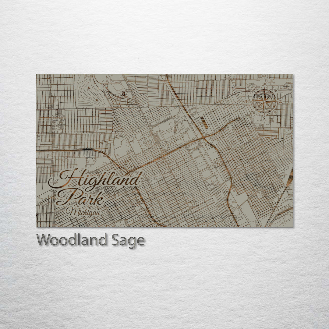 Highland Park, Michigan Street Map