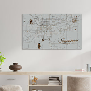 Ironwood, Michigan Street Map