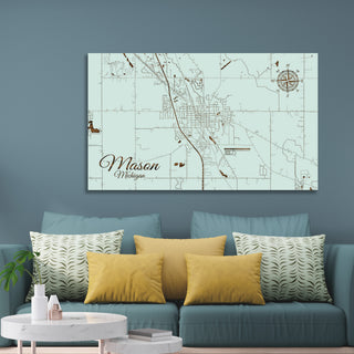 Mason, Michigan Street Map
