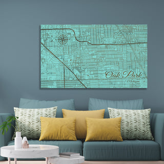 Oak Park, Michigan Street Map