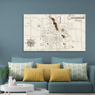 Tecumseh, Michigan Street Map