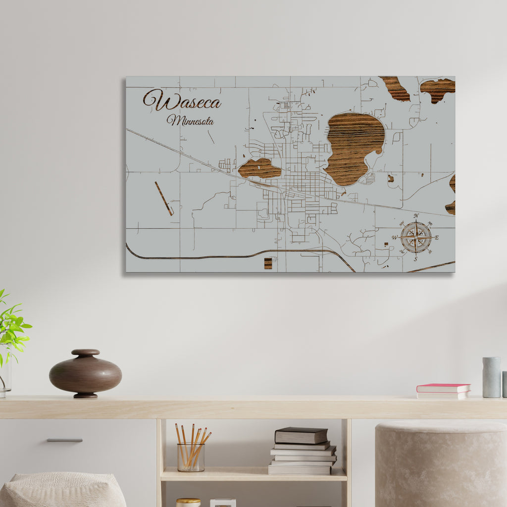 Waseca, Minnesota Street Map – Fire & Pine