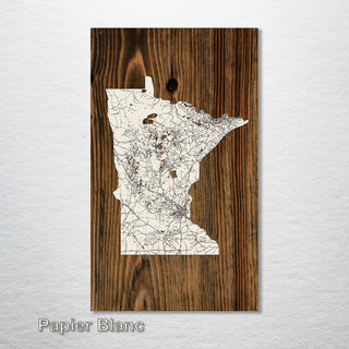 Minnesota Isolated Map - Fire & Pine