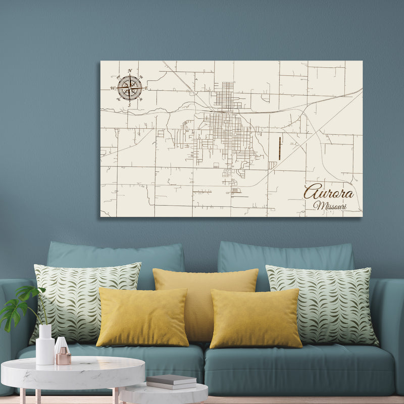 Aurora, Missouri Street Map
