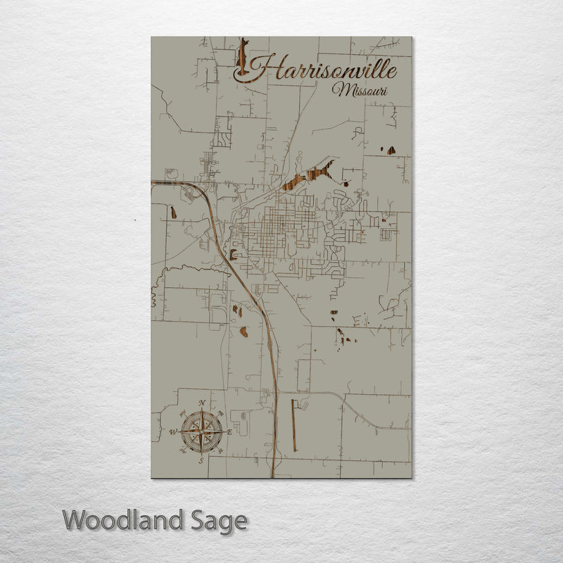 Harrisonville, Missouri Street Map