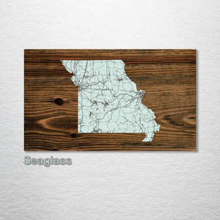 Missouri Isolated Map - Fire & Pine