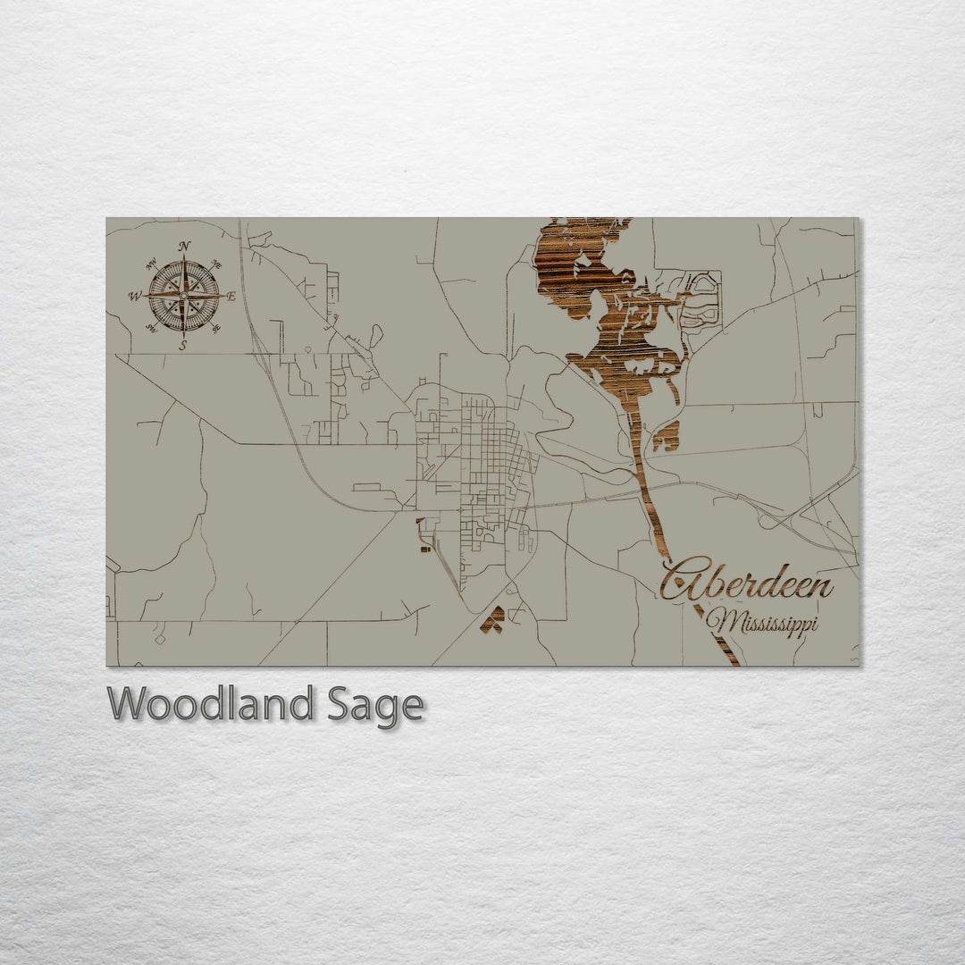 Aberdeen, Mississippi Street Map