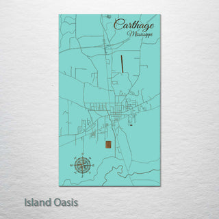 Carthage, Mississippi Street Map