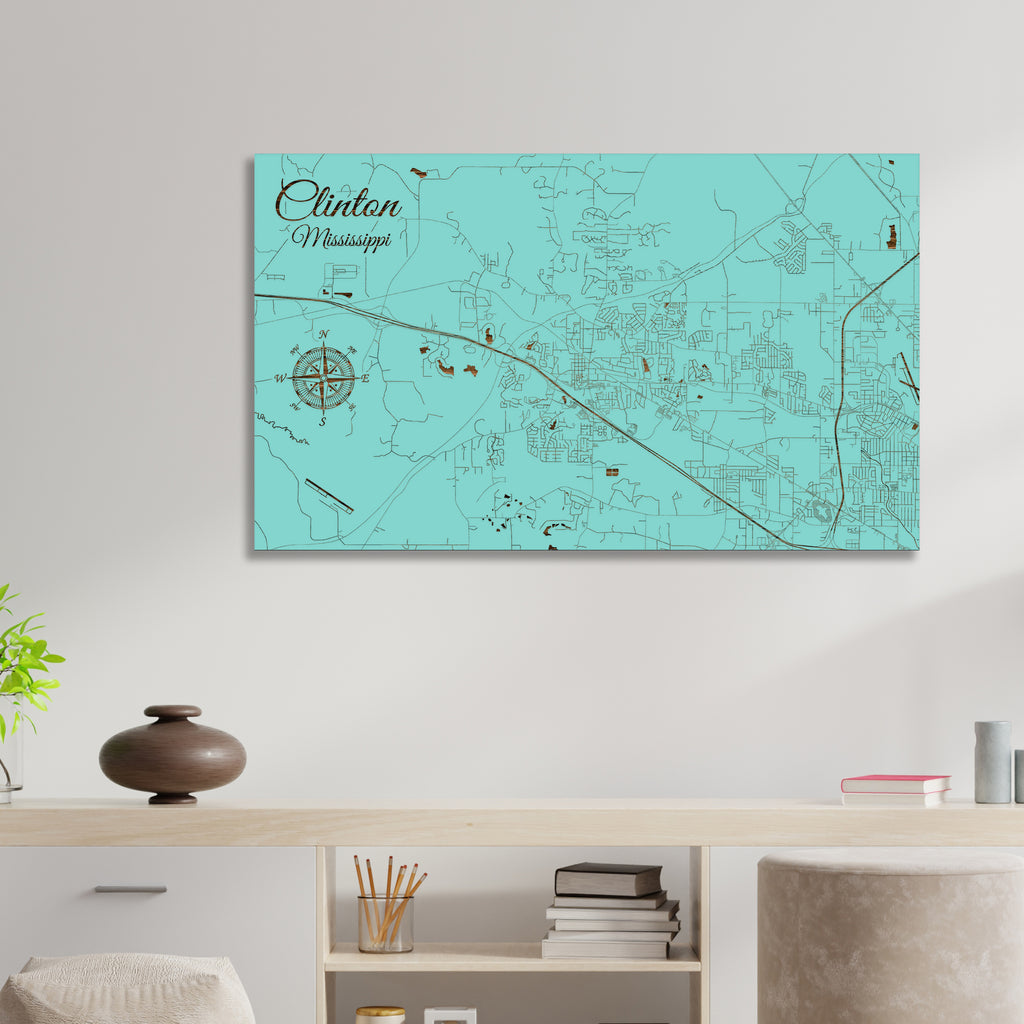 Clinton, Mississippi Street Map – Fire & Pine