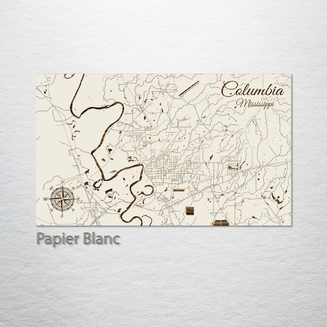 Columbia, Mississippi Street Map