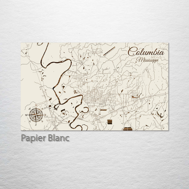 Columbia, Mississippi Street Map