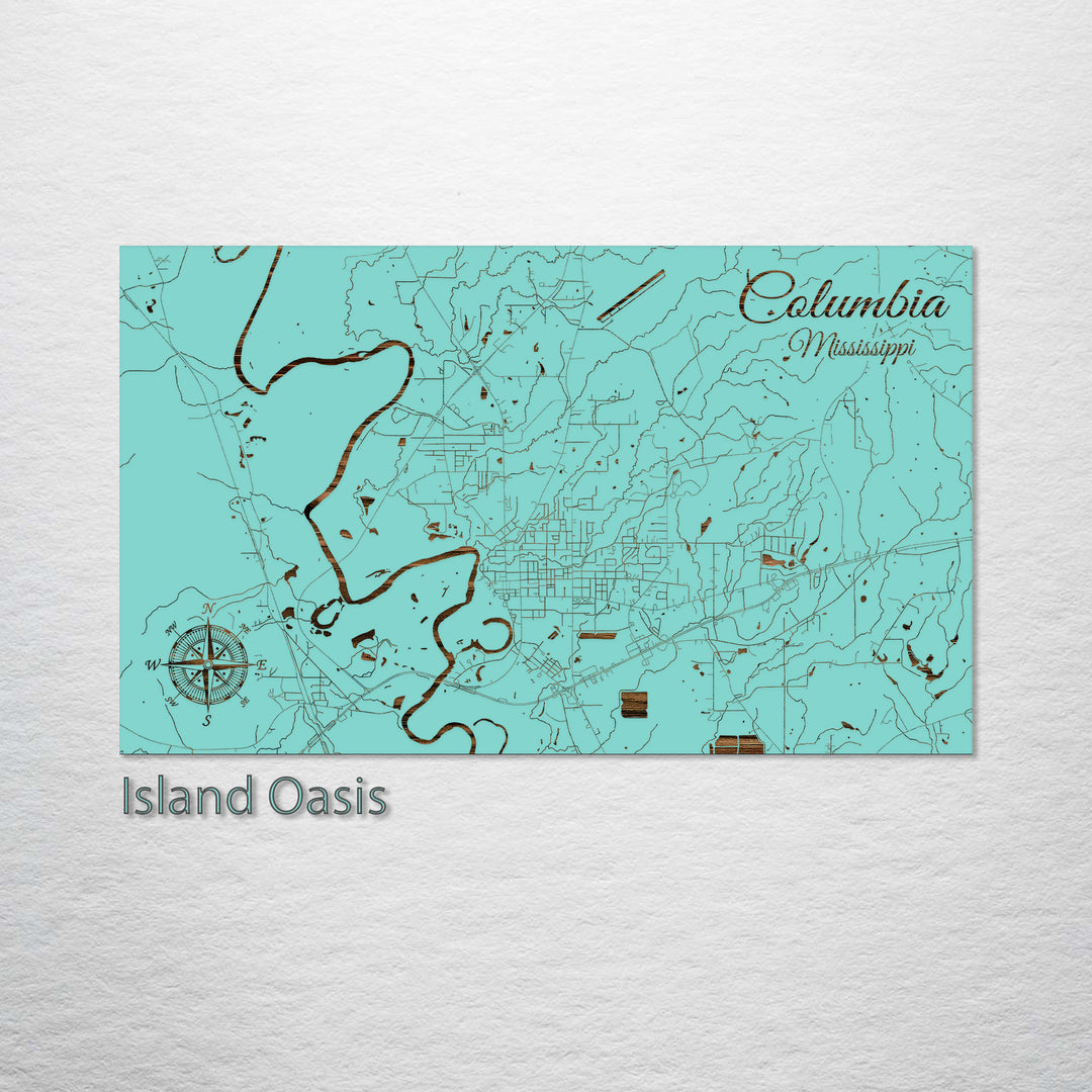 Columbia, Mississippi Street Map