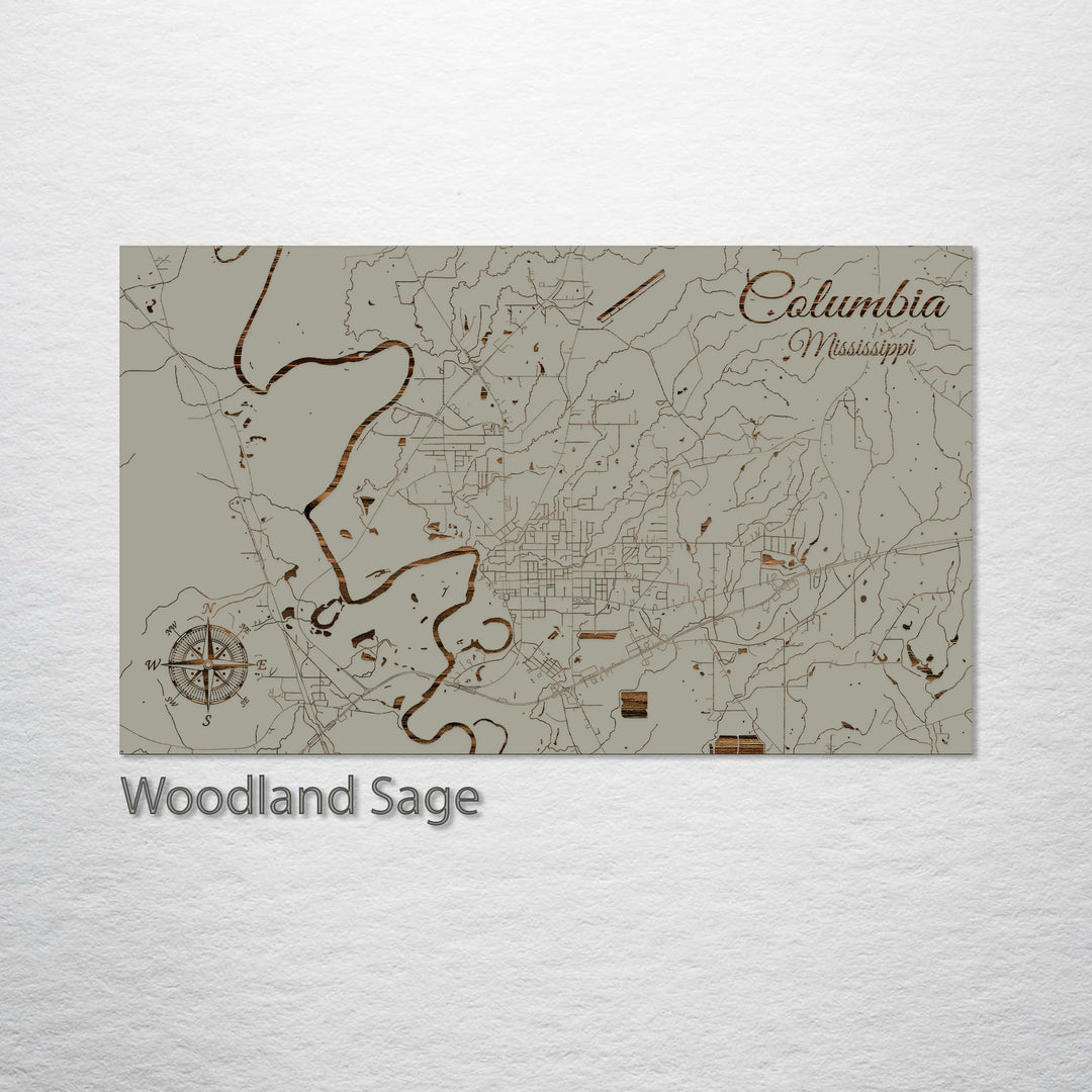 Columbia, Mississippi Street Map