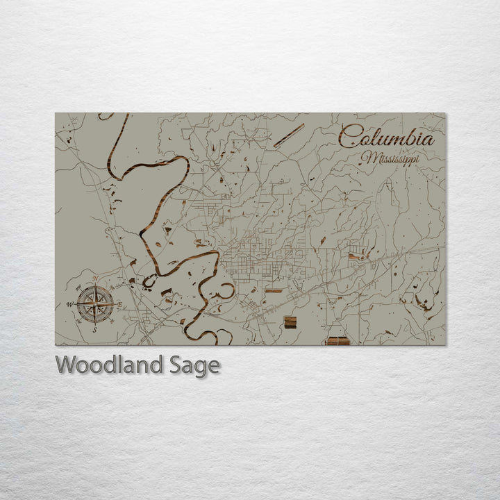 Columbia, Mississippi Street Map