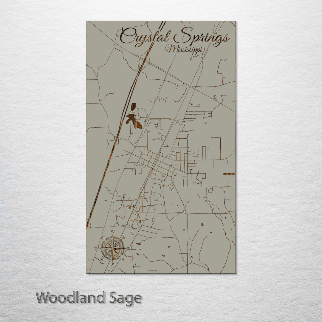 Crystal Springs, Mississippi Street Map