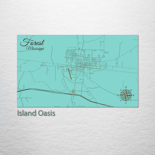 Forest, Mississippi Street Map