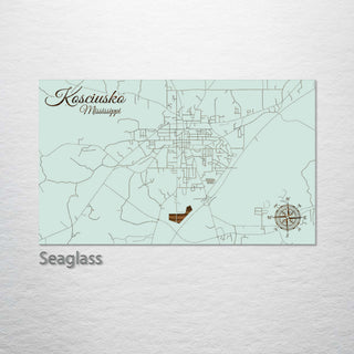 Kosciusko, Mississippi Street Map