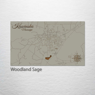 Kosciusko, Mississippi Street Map