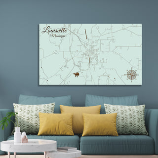 Louisville, Mississippi Street Map