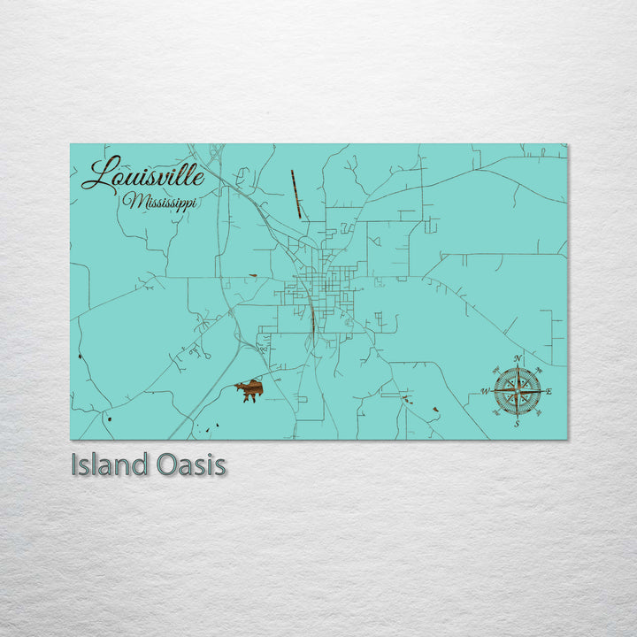 Louisville, Mississippi Street Map