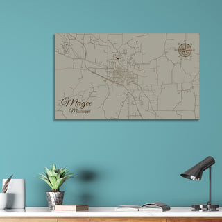 Magee, Mississippi Street Map