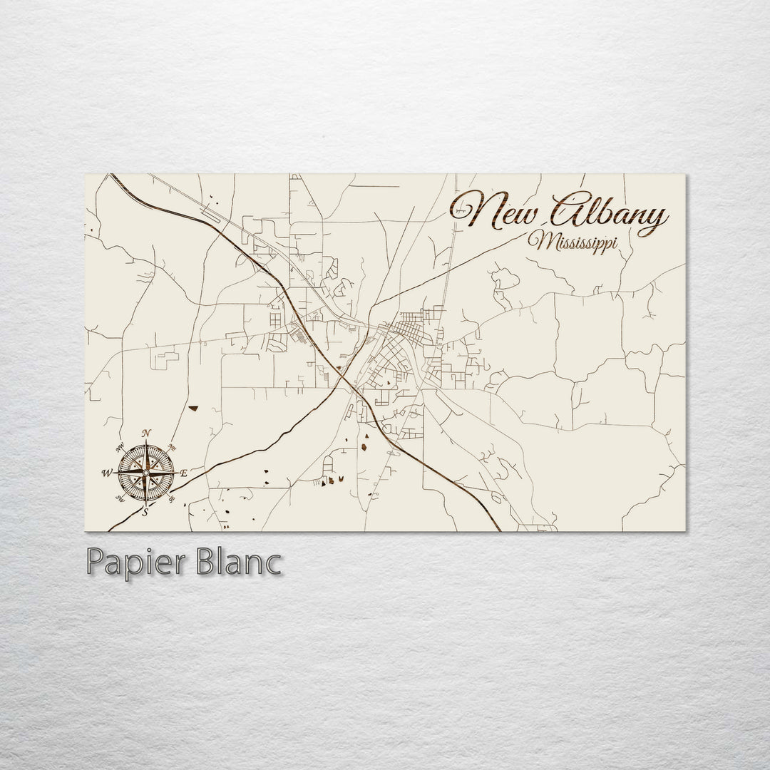 New Albany, Mississippi Street Map