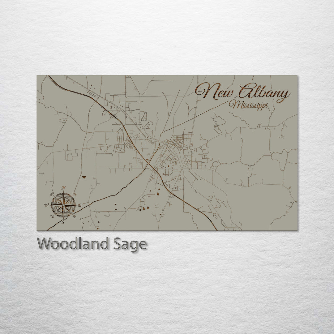 New Albany, Mississippi Street Map