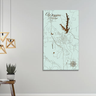 Wiggins, Mississippi Street Map