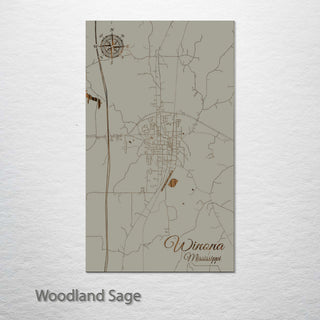 Winona, Mississippi Street Map