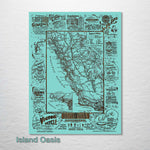 Historic Map of California Roads for Cyclers - Fire & Pine