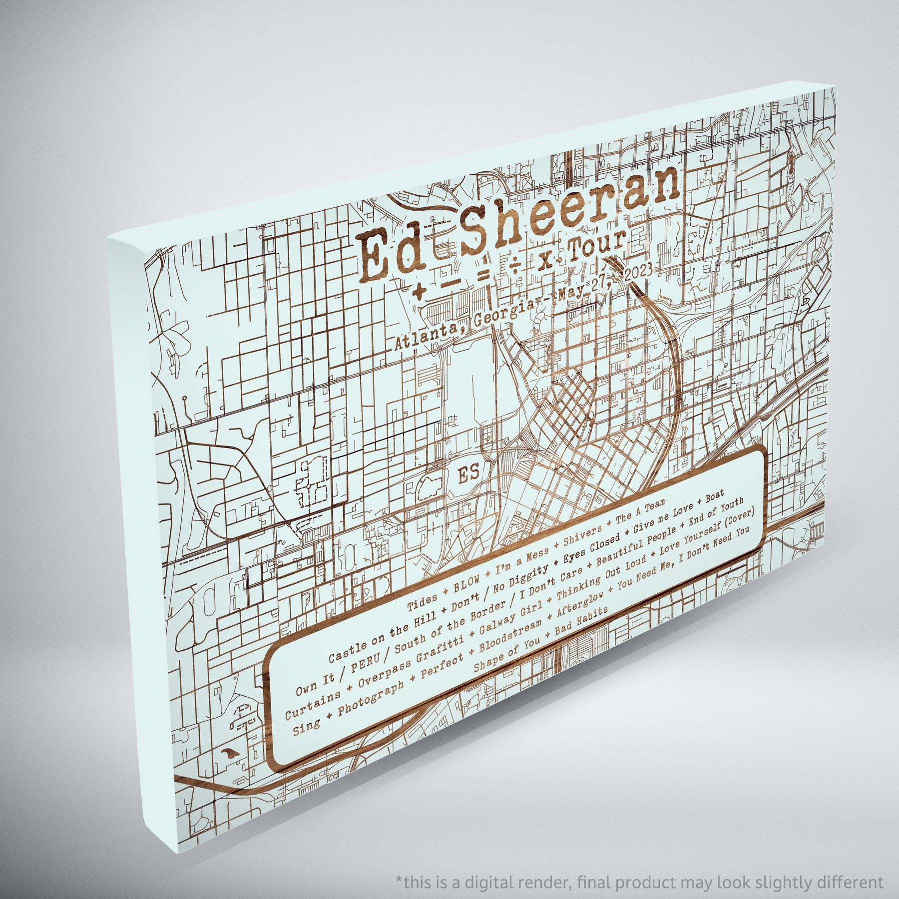 Ed Sheeran Mathematics Tour Setlist - Limited Edition