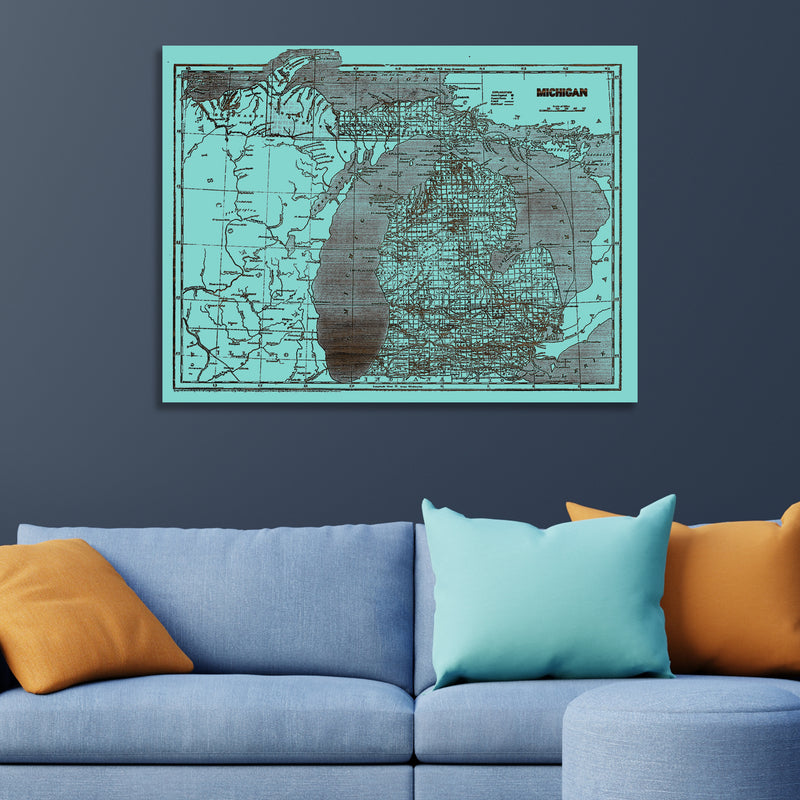 Michigan 1844 Historic Map