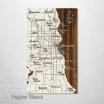 Milwaukee, Wisconsin Whimsical Map - Fire & Pine